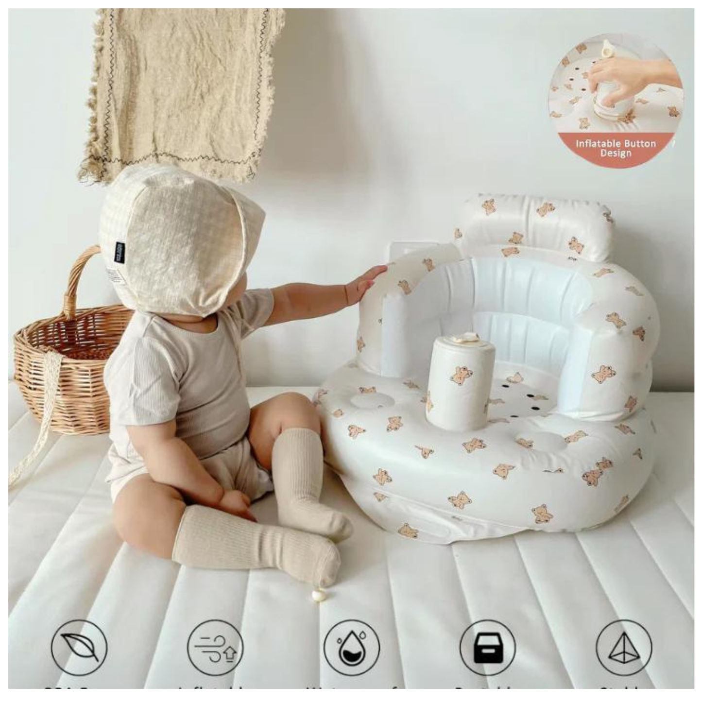 Şişme bebek oturma koltuğu